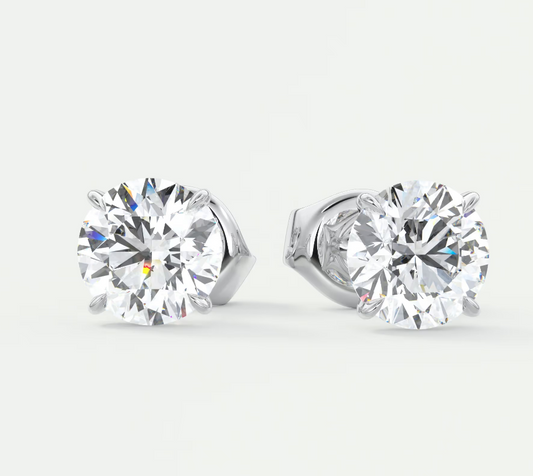 Single Scoop | Rounds - Prong Set Diamond Studs