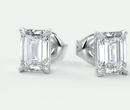 The OG | Emeralds - Prong Set Diamond Studs